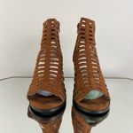 Forever 21 Light Brown Gladiator Open Peep Toe Ankle Summer Sandal Block Heels Photo 8