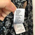 Paige Black Blue White Paisley Print Long Sleeve Lightweight Rayon Button Down Photo 5