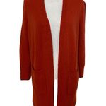 Madewell  Sweater Cardigan Kent in Coziest Yarn Wool Alpaca Blend Dark Orange XS Photo 0