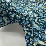 Free People Blue & Cream Floral Print Cropped Mid Rise Pants Sz 0 NEW Photo 4