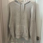 Aerie  Gray Waffle Knit Hoodie Photo 0