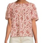 Nanette Lepore  NWT orange floral ruffle sleeve blouse small Photo 0