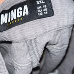 Y2K style pleated corduroy mini Minga London Women's Grey Skirt Gray Size 3X Photo 2