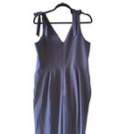 Dress the Population - Harper Tie Shoulder Wide-Leg Jumpsuit Navy Blue Sz XL Photo 4