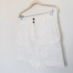 Boden Womens Linen Shorts Size 8 White High Waist Coastal Chic Resort Preppy Photo 2