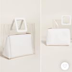 Staud Shirley Bag in Clear/White White Photo 1