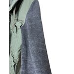O'Neill ‎ Olive Green Military Anorak Jacket Gray Knit Sleeve Small S Photo 3