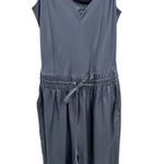 Cinq a Sept Finnley Jumpsuit‎ Cupro Satin Shadow Gray Blue Size Medium Photo 5