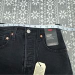Levi's NWT  Ribcage Super High Rise Denim Shorts‎ Frayed Hem Button Fly Black 24 Photo 10