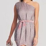 Retrofête Retrofete Ella Sequin Dress in Dusty Lilac Purple Size Medium One Shoulder NWT Photo 0