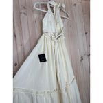 Lulus NWT  Island Vacay Cream Tie-Back Maxi Dress Resortwear Vacay Cut Out Sz M Photo 7