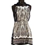 Cache Black Beaded Cut In Sleeve Top Silk Key Hole Front Back Stretch NWT $128 Photo 3