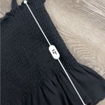 H&M  black smocked peplum tie sleeve tank top Photo 3
