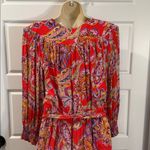 Gilner Farrar paisley mini dress small Red Photo 6
