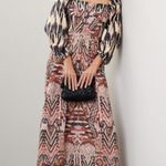 MARIA CHER Multicolored Southwestern 100% Cotton Junin Naibi Dress size XS Red Photo 6