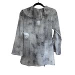 ZARA NWT  RUFFLED ANIMAL PRINT RUFFLE BLOUSE XS Photo 5