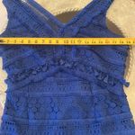 Sam Edelman  Cobalt Lace Fringe Dress sleeveless size 14 lined tassels NWT Photo 9
