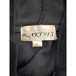 Kaktus Vintage Black Velour Zip Up Hoodie Jacket Women's XL Rhinestone Trim Photo 3
