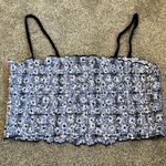 E & M  Crop Top Blue Flowers Photo 0