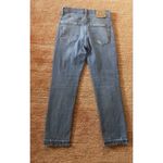 ZARA Blue Distressed Straight Leg Jeans Women’s Sz 28 Raw Hem Made in Turkey Photo 7
