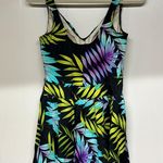 Floral one piece swim dress Sz M/L Black Size M Photo 2