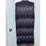 Christopher & Banks  Womens Argyle Knit Open Front Sleeveless Vest Cardigan L Photo 3