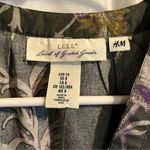 H&M  Floral Cap Sleeve Blouse Size‎ 8 NWT Olive Green Boho Chic Earthy Minimalist Photo 7