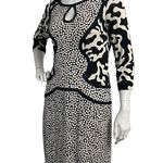 Diane Von Furstenberg DVF  3/4 Sleeve Keyhole Silk Dress Sz 8 Geo Graphic Casual Photo 3