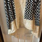Faded Glory  Cream/Black Open Front Long Sleeve Cardigan M Photo 9