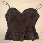 EXPRESS Satin Twist Front Peplum Tube Top Photo 4
