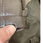 Danier Brown Leather Jacket Military Style Pockets Button Closure women's XS Photo 9
