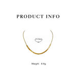 Boutique Trendy‎ Beaded Snake Chain Necklace | Yellow Gold Filled Photo 13