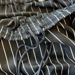 Unisex KNG Black and White Stripe Chef Kitchen Pants Photo 6