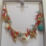 House of Harlow 1960 viral Gold Multicolor Sea Shell Ocean Charm Necklace Photo 1
