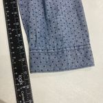 Old Navy  Women’s Shirt Gray With Blue Polka Dots Long Sleeves Size Large Photo 7