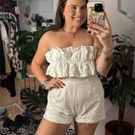 Princess Polly  Ruffled Strapless Romper White Photo 0