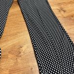 Anthropologie  Essential Cropped Flare Pants Black White Diamond Polka Dot Small Photo 8