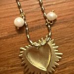 MEXICANA Gold and Silver sacred Heart Necklace with Radiant Design Photo 1