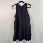 Aritzia Wilfred Black Geometric Embroidered Linen Blend Trompette Dress Size M Photo 5