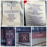 NYDJ Crop Jeans Nautical Anchor Print Mid Rise Medium Blue Wash Women’s Size 10 Photo 8