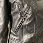 Women’s Black Faux Leather Jacket XL Lil Peep NWT Black Photo 3