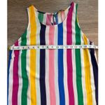 MSK Dress Womens Medium Rainbow Stripe Maxi Colorful Artsy Maximalist Tropical White Photo 8