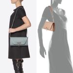 Valentino Garavani Valentino Demilune dusty pink leather chain shoulder clutch bag Photo 14