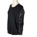 FATE CURVE Velvet Puff Sleeve Sleeve Sweater Black Size 1X Photo 4