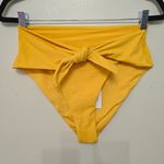 ONIA New X WeWoreWhat Riviera Bikini Bottom Large Citrus Yellow Women's Size L Photo 5