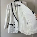 Jacqueline Ferrar Vintage  Womens Blazer White Multi-Color Size 14 Viscose Blend Photo 3