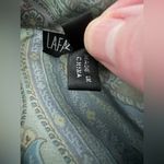 Lafayette 148  New York Button Up Short Muted Paisley Silk Long Sleeve Blouse 6 Photo 3