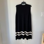 Vince Camuto Sleeveless Black and White Long Open Front Cardigan Size M Photo 8