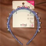 Conair Scunci Striped Blue/White Denim Pearl Headband (Brand New in Packaging) Blue Photo 3