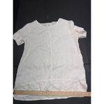 Andrea Jovine Quiet Luxury Minimalist Basic Organic 100% Linen White Blouse Top Photo 7